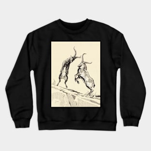 Capra Ibex fight Crewneck Sweatshirt